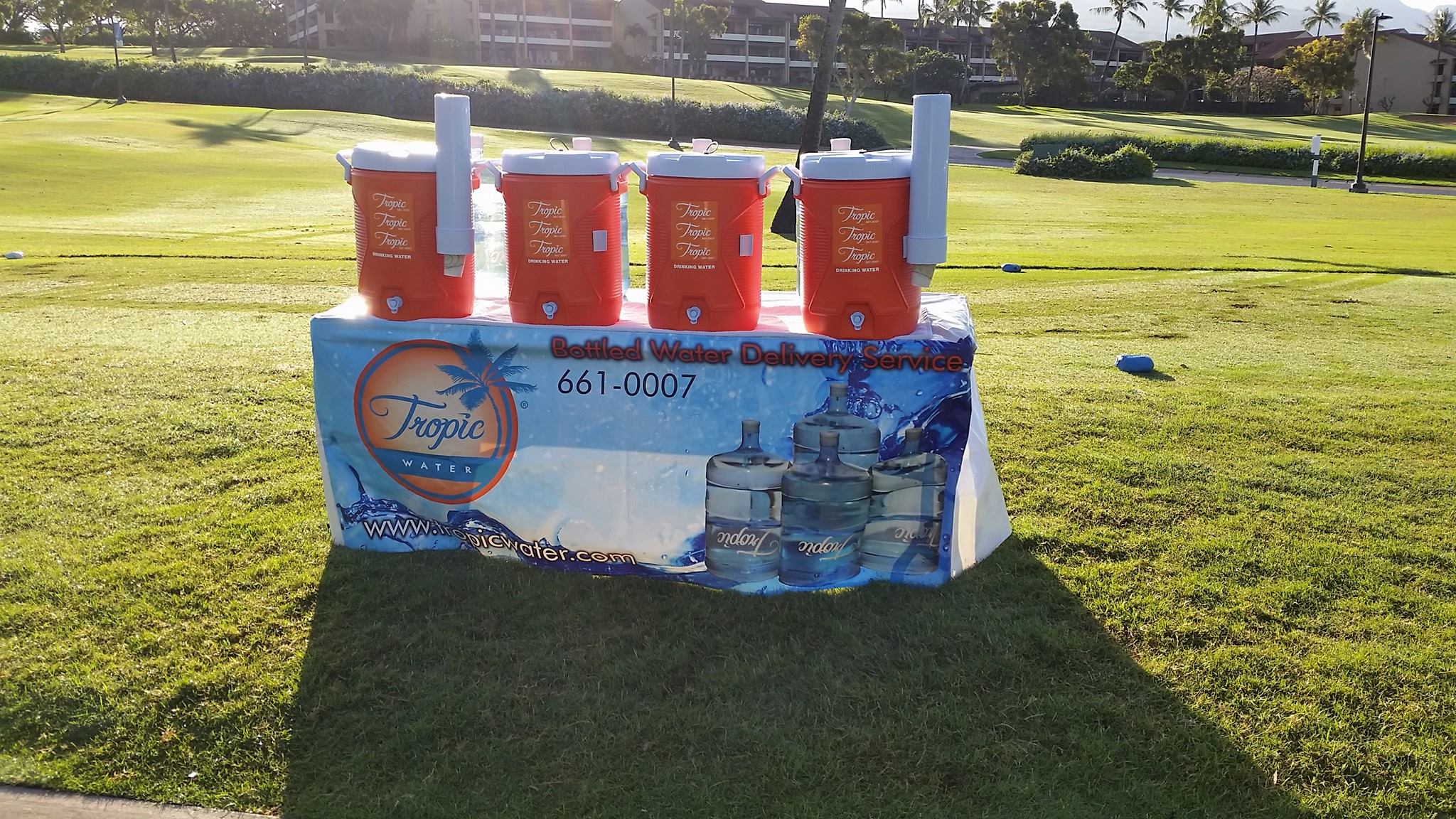 Tropic Water Sponsors 2nd hole at the Tom Rosenquist Legacy Golf Tournament to help benefit Maui Prep